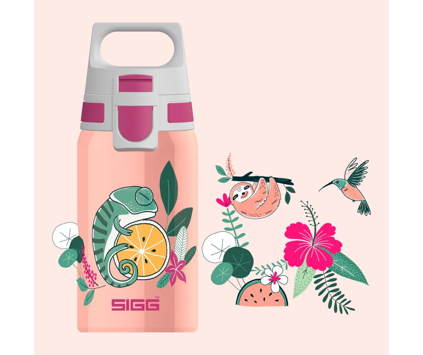 Sigg Shield One Flora 0.5l Kids Water Bottle | 920-ISHBUP